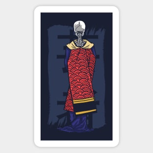 Japanese Skeleton Geisha Sticker